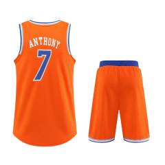 New York Knicks Fan Apparel Basketball Kits Carmelo Kyam Anthony Basketball Jersey PQ-CA989