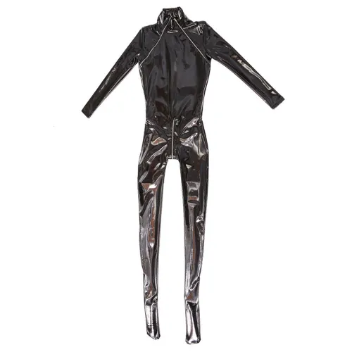 Woman Wetlook Latex Ammonia Jumpsuit Wholesale PU Catsuit PQ-GQ31