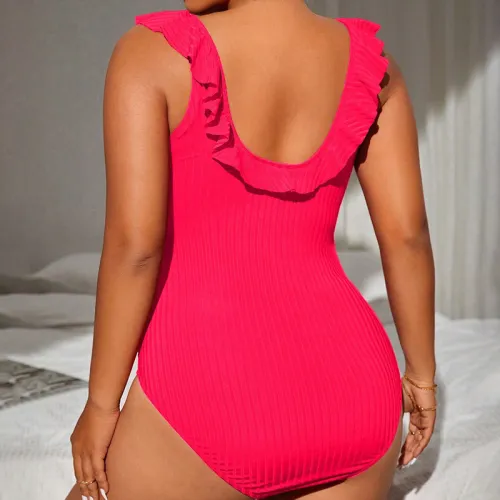 Vintage One-Piece Swimsuits Woman Plus Size Swimwear Retro Beachwear PQ23171
