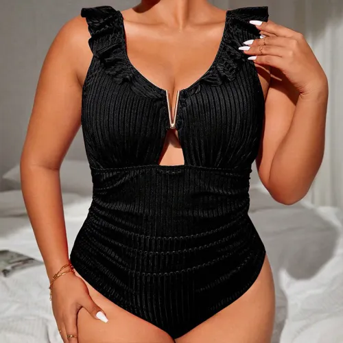 Vintage One-Piece Swimsuits Woman Plus Size Swimwear Retro Beachwear PQ23171