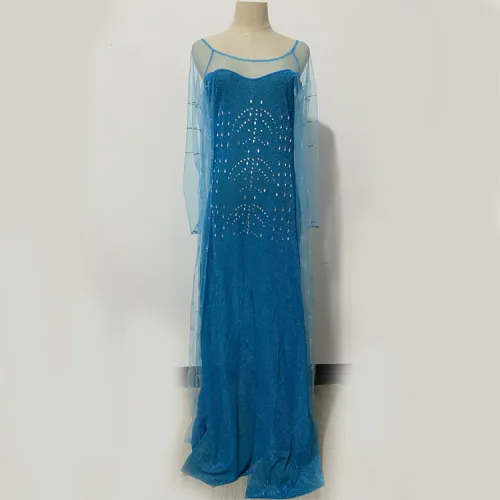 Halloween Elsa Costume  Frozen Cosplay Fancy Dress Snow Princess Uniform PQ6548