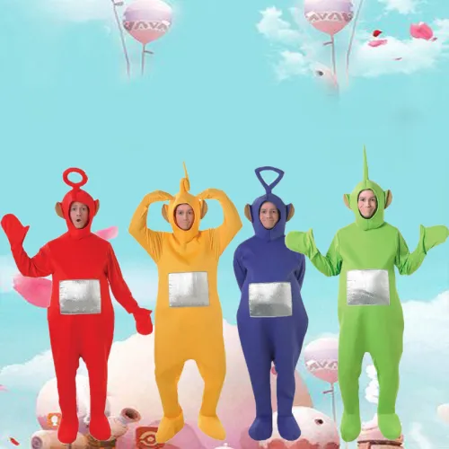 Halloween Teletubbies Costume Dipsy Cosplay Fancy Dress Tinky Winky Uniform PQ12521