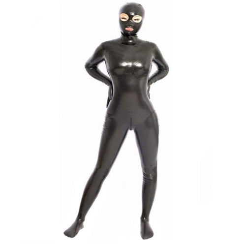 Latex Ammonia Jumpsuit For Woman Wetlook Rubber Catsuit Fetish Wear PQ-B21