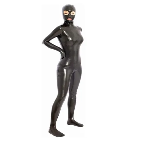 Latex Ammonia Jumpsuit For Woman Wetlook Rubber Catsuit Fetish Wear PQ-B21