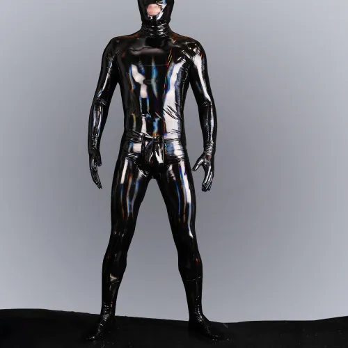 Symphony Latex Ammonia Jumpsuit Fetish Wear Sexy PU Catsuit For Men PQ-B08
