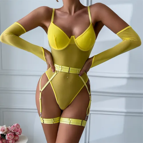 Women Sexy Mesh Bustiers Teddies Lingerie Wholesale Underwear PQ3615