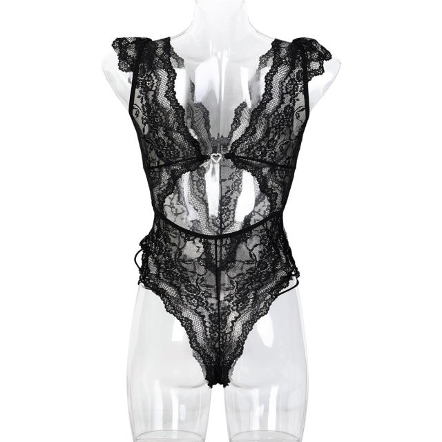 Sexy Teddy Lingerie Lace Bodysuit Womens Wholesale Bustiers PQ3579