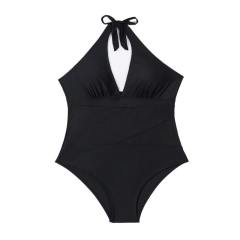 Black Bandage Swimwear Womens Halter Monokini One Piece Swimsuit PQ2503