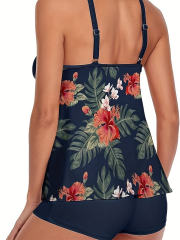 Plus Size Tankini Womens Retro Swimwear Wholesale Vintage Swimsuit PQ-X003