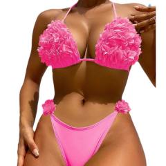Wholesale Flower Petal Micro Bikinis Women Low Waist Swimwear PQ234001