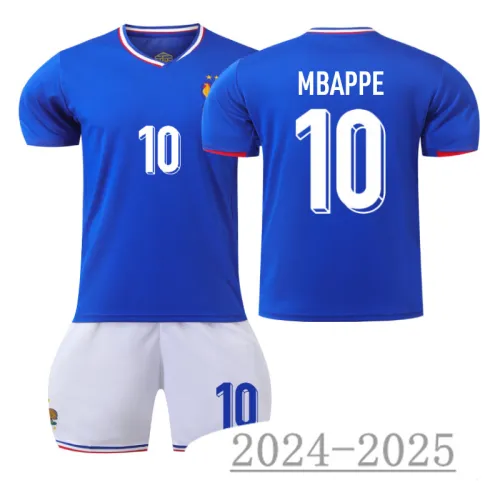 2024 UEFA France National Football Jersey Mbappe Home Soccer Fan Apparel PQ-FR555