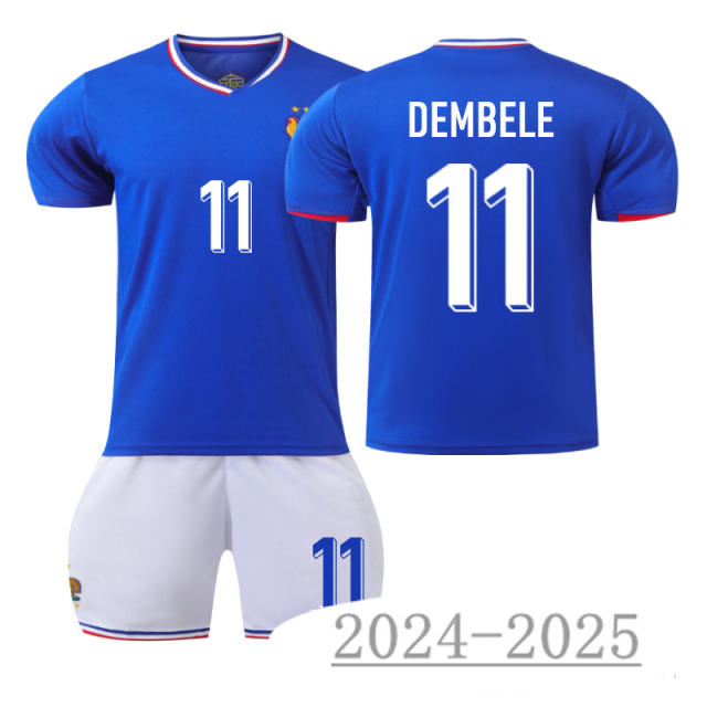 2024 UEFA France National Football Jersey Mbappe Home Soccer Fan Apparel PQ-FR555