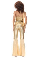 70's Hippie Costume Vintage Disco Jumpsuit Prom Nightclub Dress PQ-N5038A