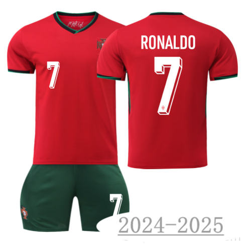 2024 UEFA Portuguese National Football Jersey Ronaldo Home Soccer Fan Apparel PQ-PO555