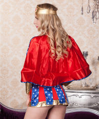 Wonder Woman Fancy Dress Super Hero Jumpsuit Superhero Halloween Costume PQ80604