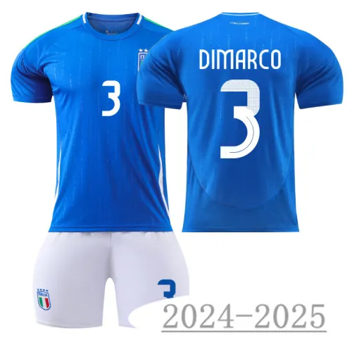 2024 UEFA Italy National Soccer Jersey Dimarco Home Football Fan Apparel PQ-IT555