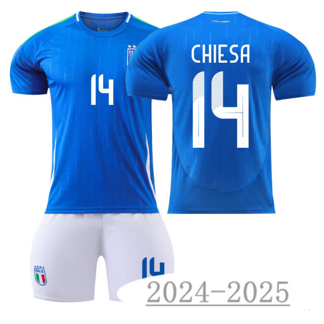 2024 UEFA Italy National Soccer Jersey Dimarco Home Football Fan Apparel PQ-IT555