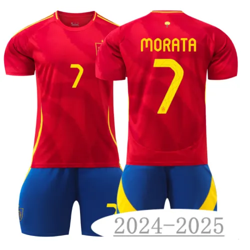 2024 UEFA Spain National Soccer Jersey Morata Home Football Fan Apparel PQ-ES555