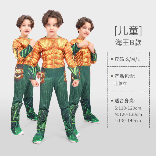 Kid Halloween Super Hero Costume Carnival Superhero Cosplay Jumpsuit PQ-HW985