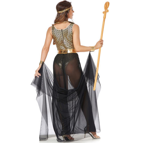 Ancient Egyptian Goddess Costume Halloween Queen Cleopatra Fancy Dress PQ23123