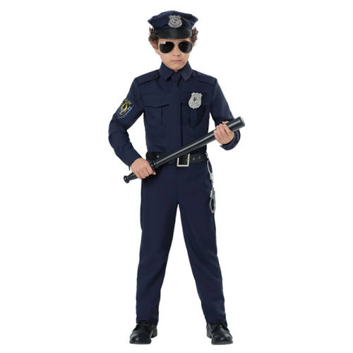 Children Carnival Cops Cosplay Outfits Police Costume for Kid PQ202106