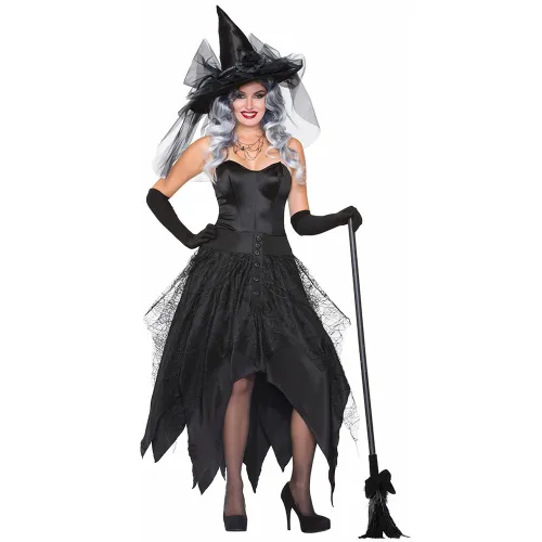 Halloween Witch Costume Woman Carnival Sorceress Outfit Stage Fancy Dress PQ18731