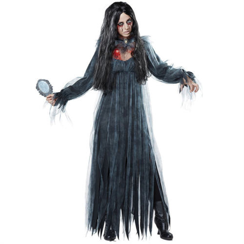 Halloween Dead Vampire Queen Fancy Dress Fairy Tale Ghost Bride Costume PQ7266