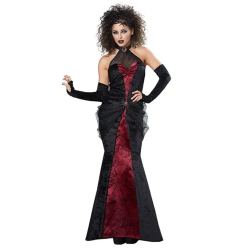 Gothic Vampire Costume Halloween Women Coplay Witch Uniform PQ7267