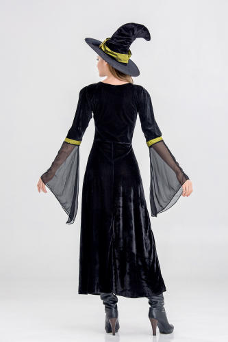 Halloween Sorceress Costume Woman Carnival Witch Outfit Stage Fancy Dress PQ9684