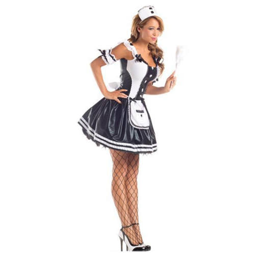 Sexy Halloween French Manor Maid Plays Uniform Carnival Game Costume PQ7556