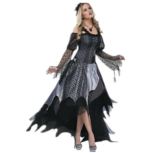 Halloween Witch Game Role Playing Uniform Undead Devil Bride Costume PQ9694