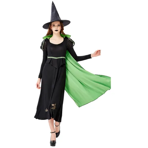 Evil Witch Outfit Halloween Fancy Dress Cosplay uniform COS Stage Costume PQ8325