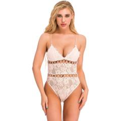 Wholesale Hollow Out Teddies Lingerie For Woman Lace Bodysuit PQ3508