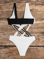 Women's Monokini Swimsuit One Piece Swimwear Cut-Out Bikini Design PQ4006
