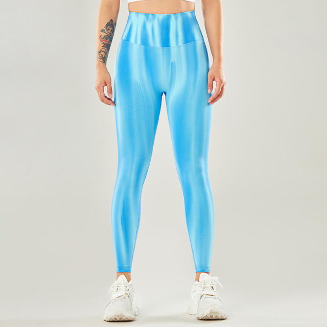 Women Seamless Bubble Butt Yoga Pants High Waist Aurora Sport Leggings PQ6205