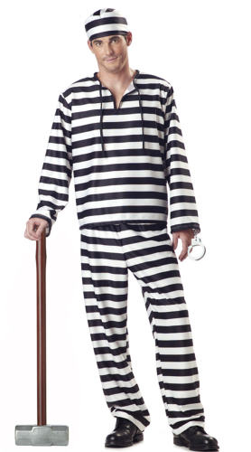 Halloween Couple Prisoners Costume Carnival Play Uniform PQ7013