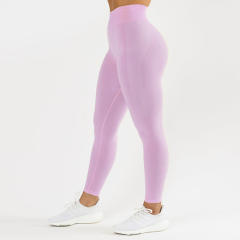 Seamless Bubble Butt Yoga Pants High Waist Solid Color Sport Leggings PQ4701