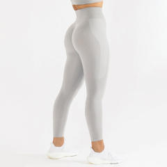 Seamless Bubble Butt Yoga Pants High Waist Solid Color Sport Leggings PQ4701