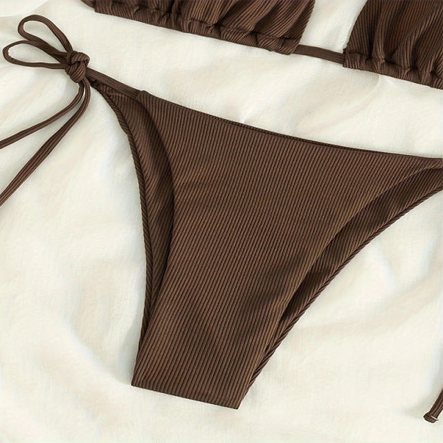 Triangle Bikini Bra For Women Sexy Solid Color Beach Wear PQ0231