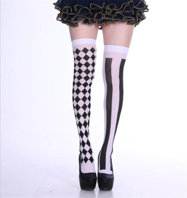 Women Halloween Steampunk Stockings Cosplay Night Club Wear PQ8999