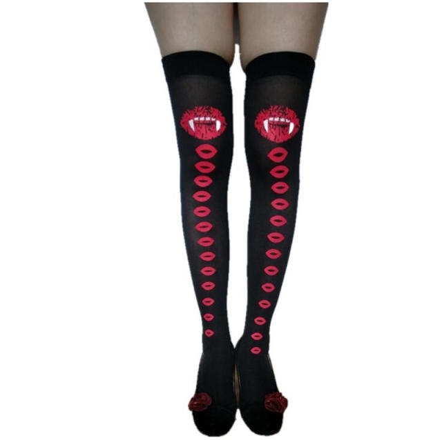 Women Halloween Steampunk Stockings Cosplay Night Club Wear PQ8999