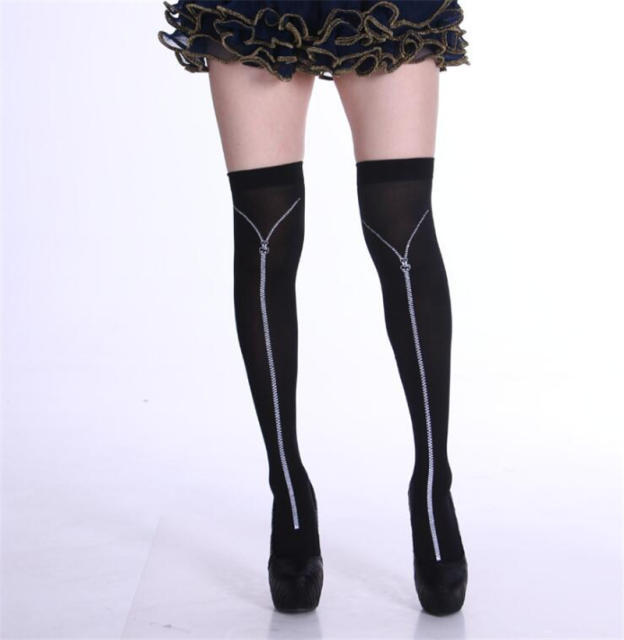 Women Halloween Steampunk Stockings Cosplay Night Club Wear PQ8999
