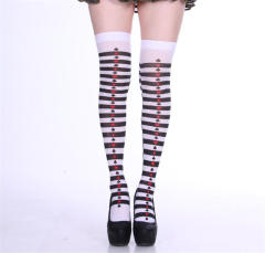 Women Halloween Steampunk Stockings Cosplay Night Club Wear PQ8999