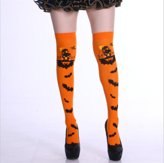 Women Halloween Steampunk Stockings Cosplay Night Club Wear PQ8999