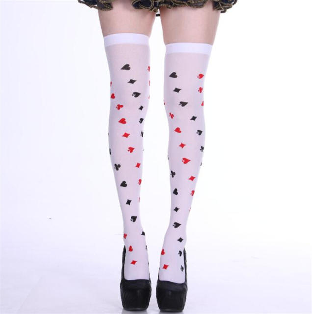 Women Halloween Steampunk Stockings Cosplay Night Club Wear PQ8999