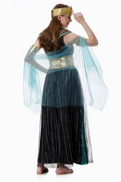 Halloween Cosplay Cleopatra Costume Ancient Greek Athena Stage Fancy Dress PQ6320