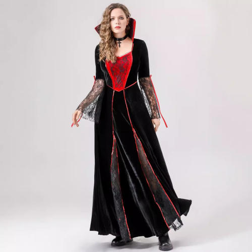 Halloween Costume Palace Dress Princess Cosplay Vampire Witch Uniform PQ8765