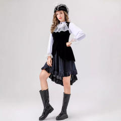 Carnival Cosplay  Vikings Pirate Costume Women Halloween Buccaneer Fancy Dress PQ8766