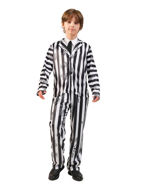 Halloween Striped Clown Costume Role Play Stage Performance Uniform PQ-FF777