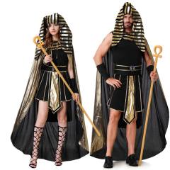 Egyptian Pharaoh Costume Halloween Fancy Dress Cleopatra Party Uniform PQ6313